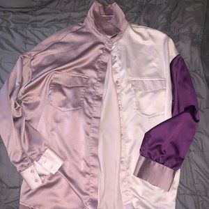 Satin Button Down